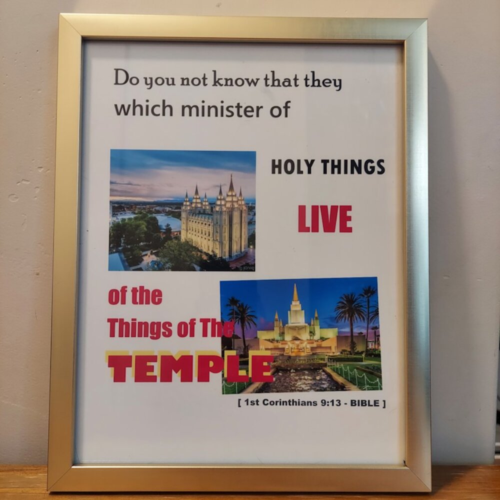 Living Temple Holiness Gold Framed Picture